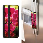 Cute Orchid Print Refrigerator Handle Covers