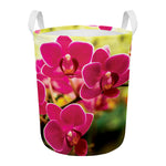 Cute Orchid Print Round Laundry Basket