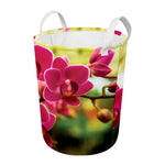 Cute Orchid Print Round Laundry Basket