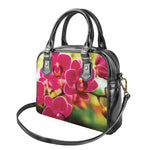Cute Orchid Print Shoulder Handbag