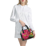 Cute Orchid Print Shoulder Handbag