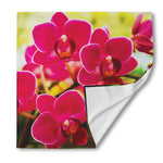 Cute Orchid Print Silk Bandana