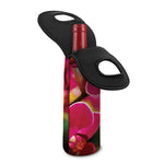 Cute Orchid Print Single Neoprene Wine Tote