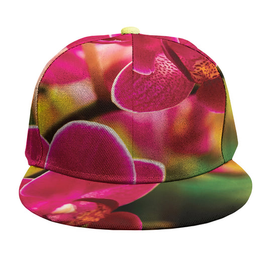 Cute Orchid Print Snapback Cap