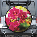 Cute Orchid Print Tire Cover With Camera Hole