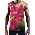 Cute Orchid Print Men's Workout Tank Top