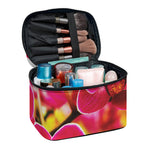 Cute Orchid Print Travel Makeup Bag