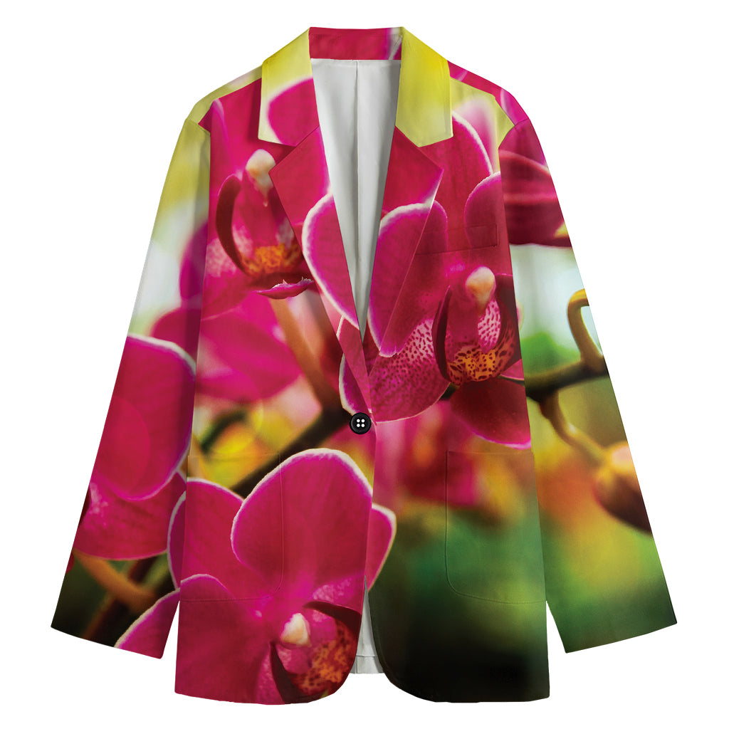 Cute Orchid Print Women's Blazer