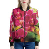 Cute Orchid Print Women's Bomber Jacket