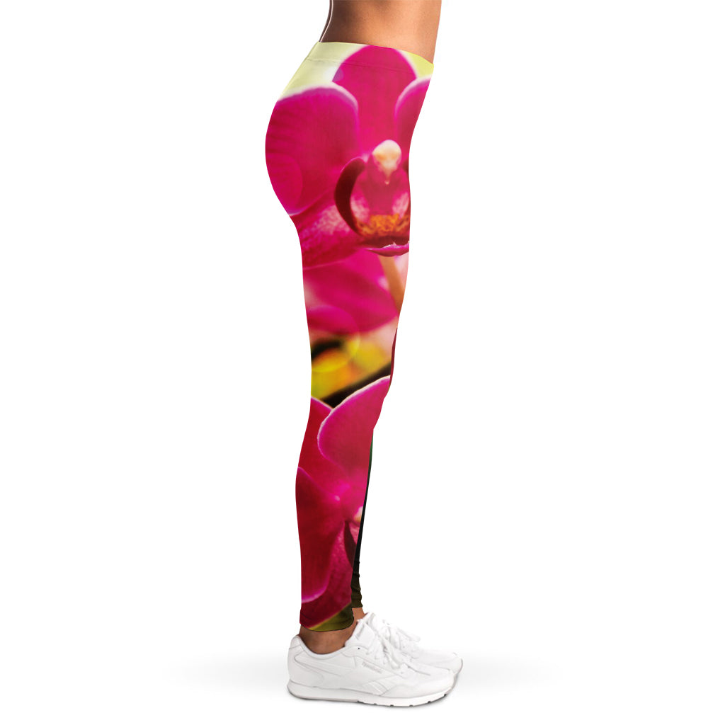 Cute Orchid Print Women's Leggings