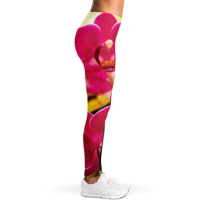Cute Orchid Print Women's Leggings