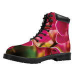 Cute Orchid Print Work Boots