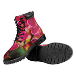 Cute Orchid Print Work Boots