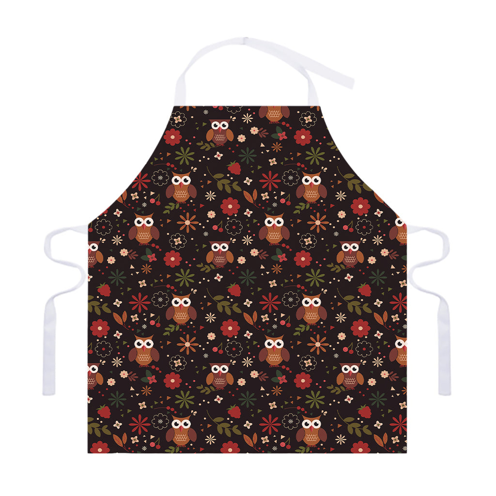 Cute Owl Print Adjustable Apron