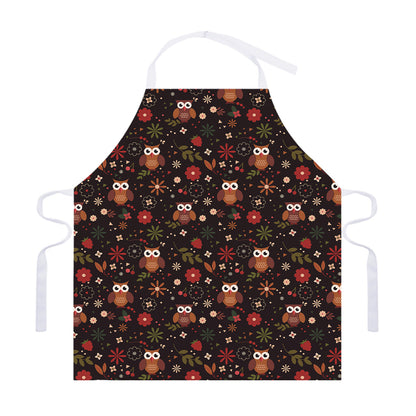 Cute Owl Print Adjustable Apron