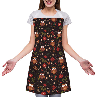 Cute Owl Print Adjustable Apron