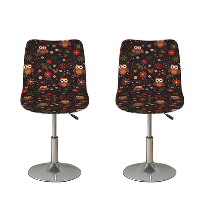 Cute Owl Print Bar Stool Covers