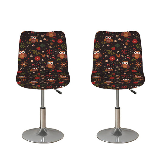 Cute Owl Print Bar Stool Covers