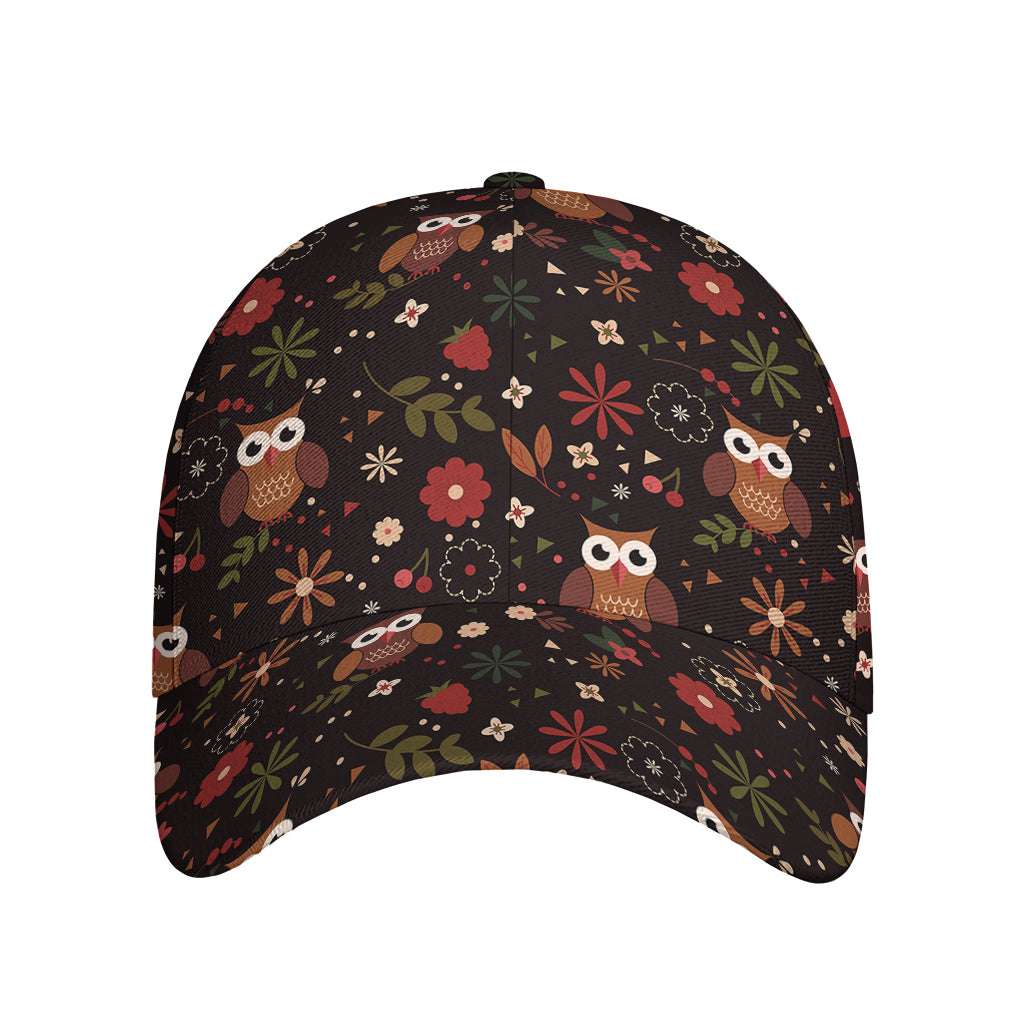 Cute Owl Print Baseball Cap