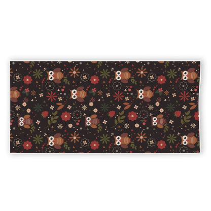 Cute Owl Print Beach Towel