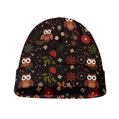 Cute Owl Print Beanie