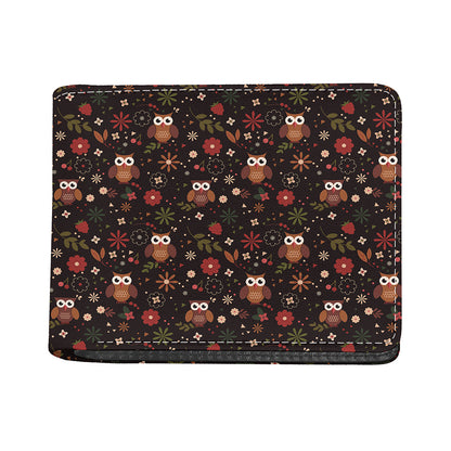 Cute Owl Print Bifold Wallet