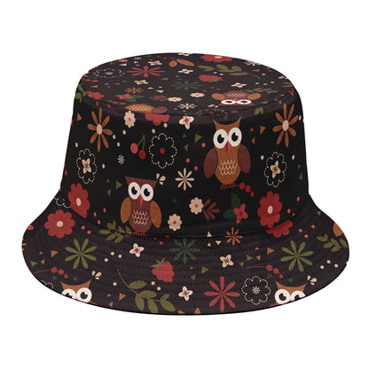 Cute Owl Print Bucket Hat