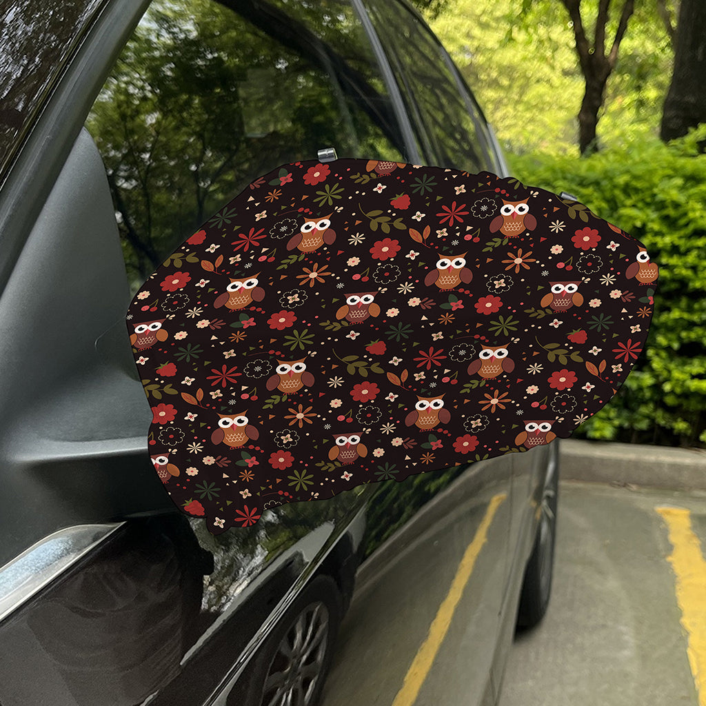 Cute Owl Print Car Side Mirror Covers