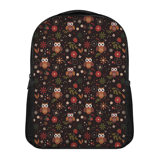 Cute Owl Print Casual Backpack