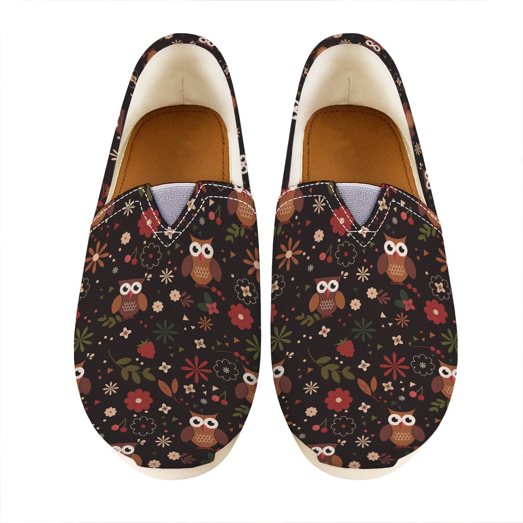 Cute Owl Print Casual Shoes
