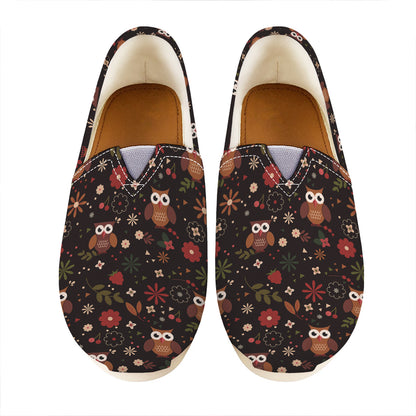 Cute Owl Print Casual Shoes