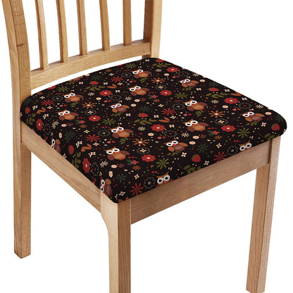 Cute Owl Print Chair Cushion Cover