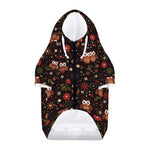 Cute Owl Print Dog Zip Up Hoodie