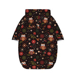 Cute Owl Print Dog Zip Up Hoodie