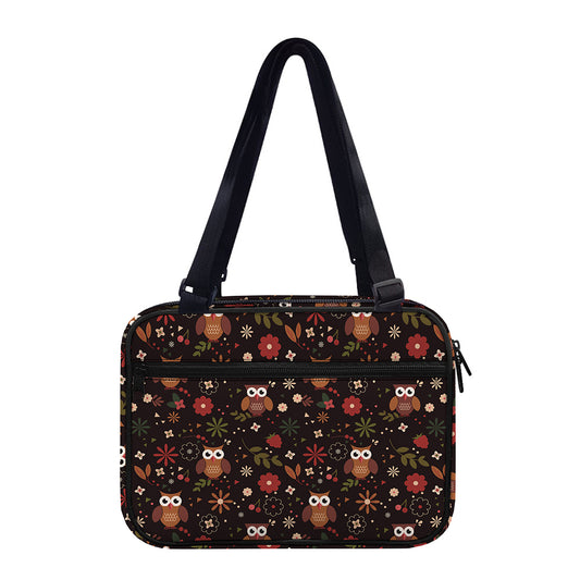 Cute Owl Print Double Strap Bible Bag