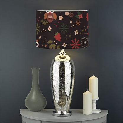 Cute Owl Print Drum Lamp Shade