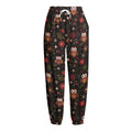 Cute Owl Print Fleece Lined Knit Pants