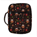 Cute Owl Print Front Pocket Bible Bag