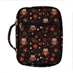 Cute Owl Print Front Pocket Bible Bag