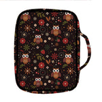Cute Owl Print Front Pocket Bible Bag