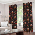 Cute Owl Print Grommet Curtains