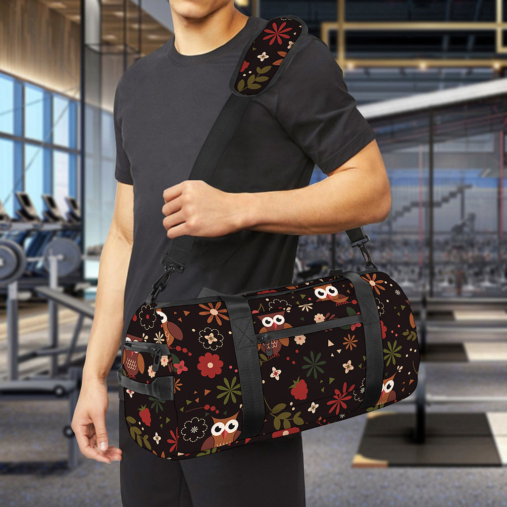 Cute Owl Print Gym Bag