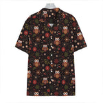 Cute Owl Print Hawaiian Shirt