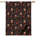 Cute Owl Print House Flag