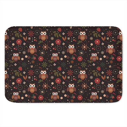 Cute Owl Print Indoor Door Mat