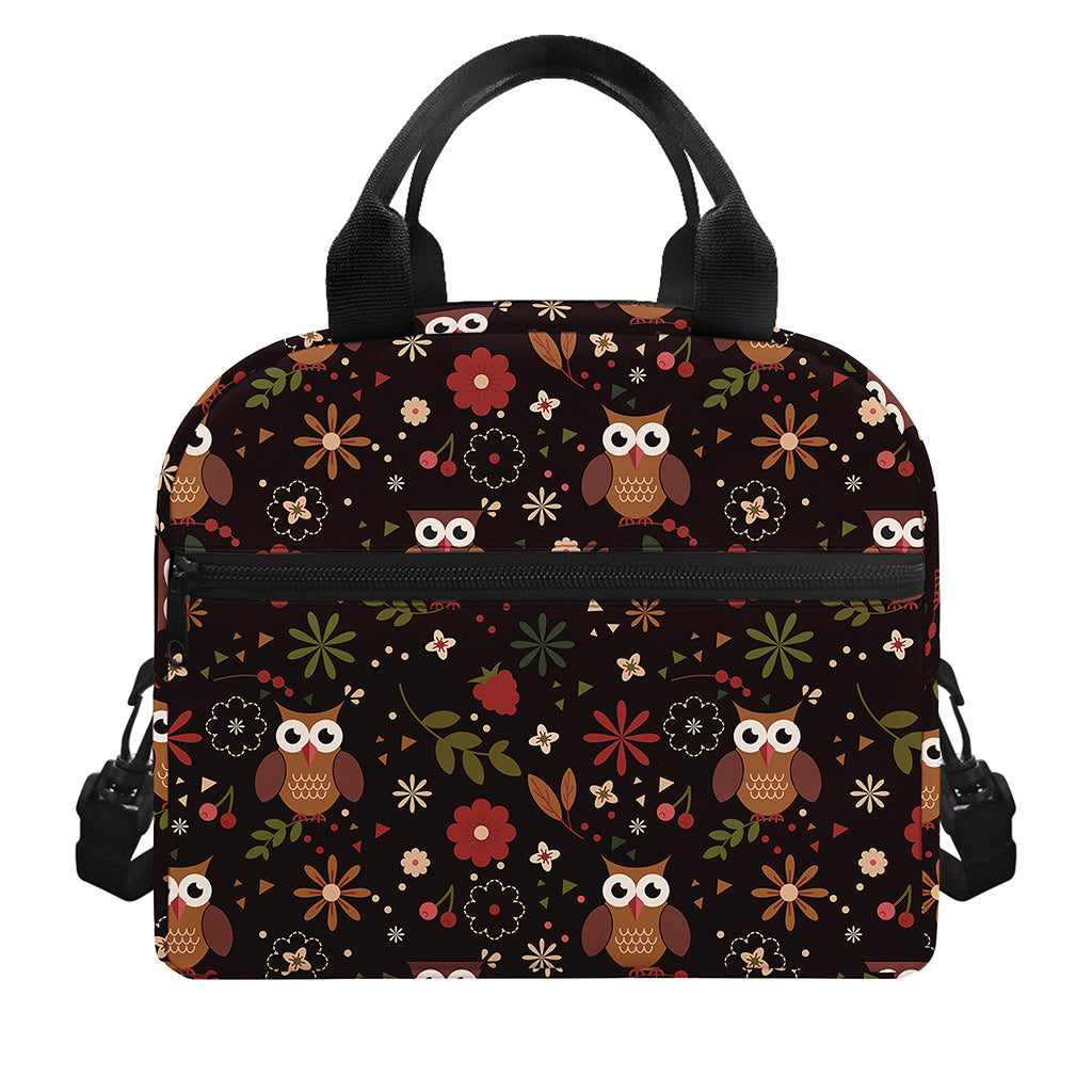 Cute Owl Print Insulated Lunch Bag