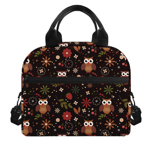 Cute Owl Print Insulated Lunch Bag