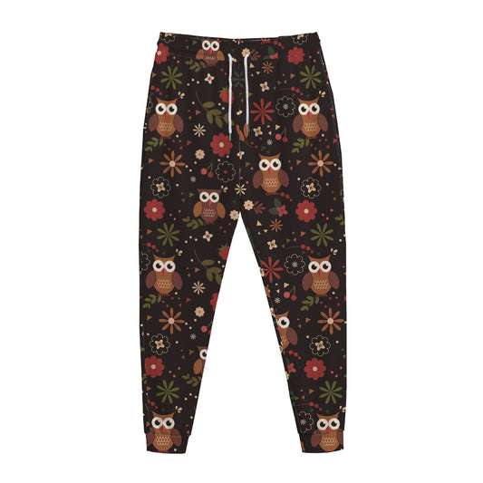 Cute Owl Print Jogger Pants