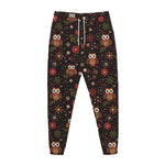 Cute Owl Print Jogger Pants