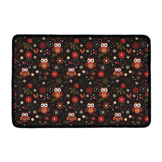 Cute Owl Print Kitchen Mat